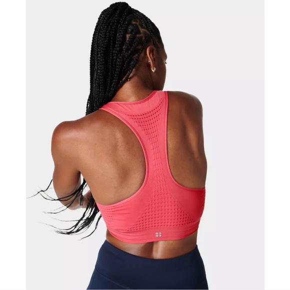 NWT $44 Sweaty‎ Betty [ Small ] Stamina High Neck Sports Bra in Odyssey Pink - Picture 12 of 12